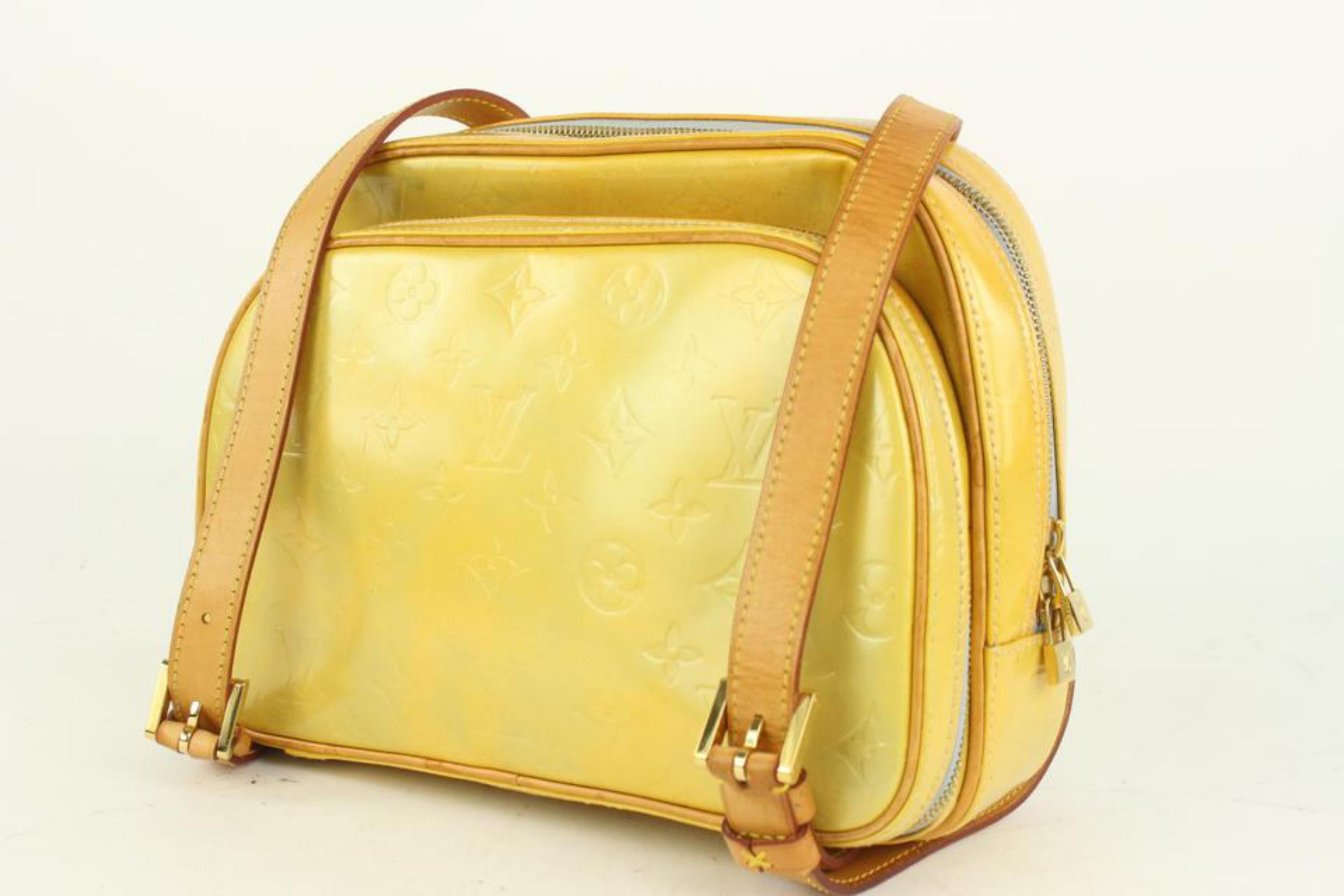 Louis Vuitton Yellow Monogram Vernis Murray Mini Backpack 7lv1018 For Sale 4
