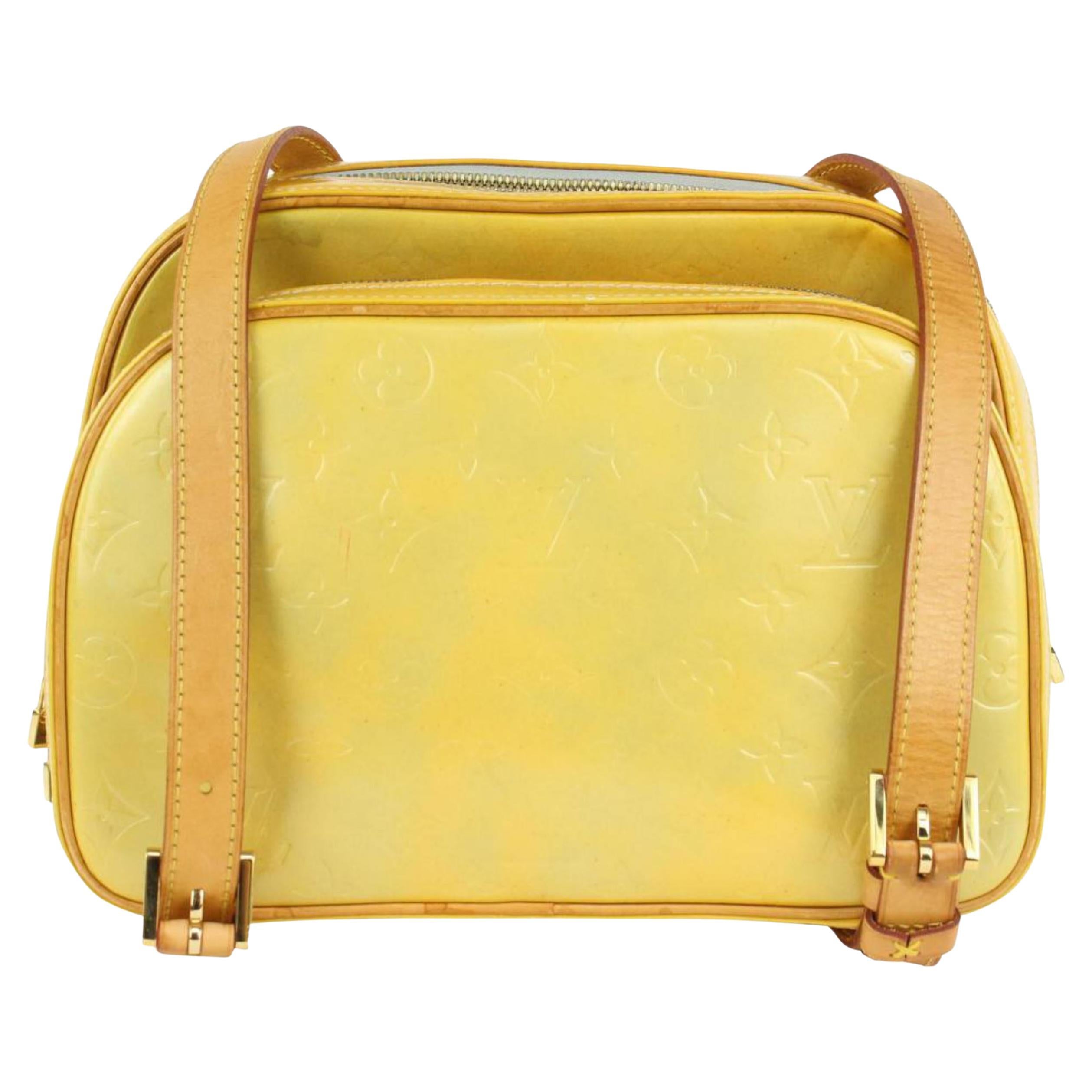 Louis Vuitton Yellow Monogram Vernis Murray Mini Backpack 7lv1018 For Sale