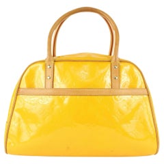 Louis Vuitton Yellow Monogram Vernis Tompkins Square Dome Boston Bag 927LV3