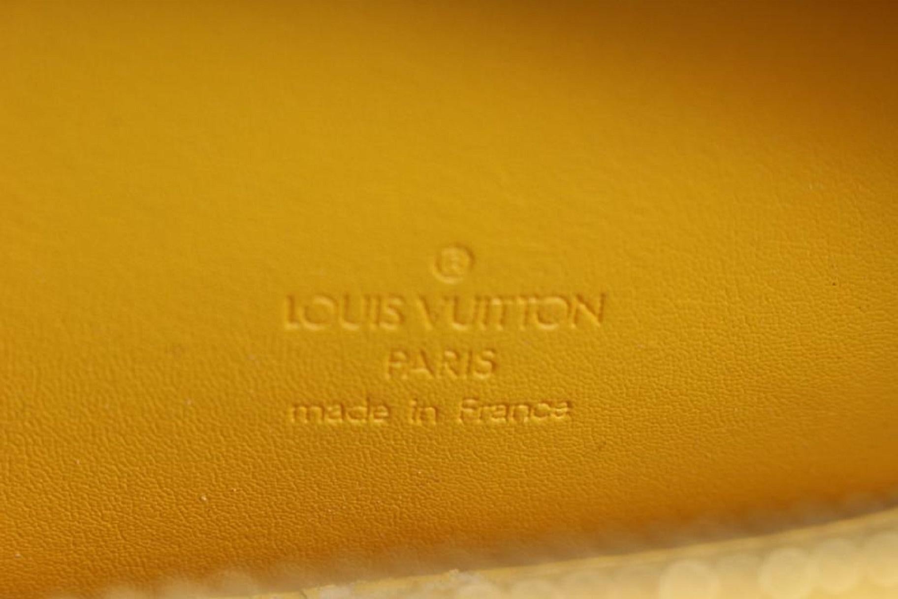 Gelb-Orange Monogrammierte Vernis Christie PM Mini Umhängetasche von Louis Vuitton  im Angebot 1