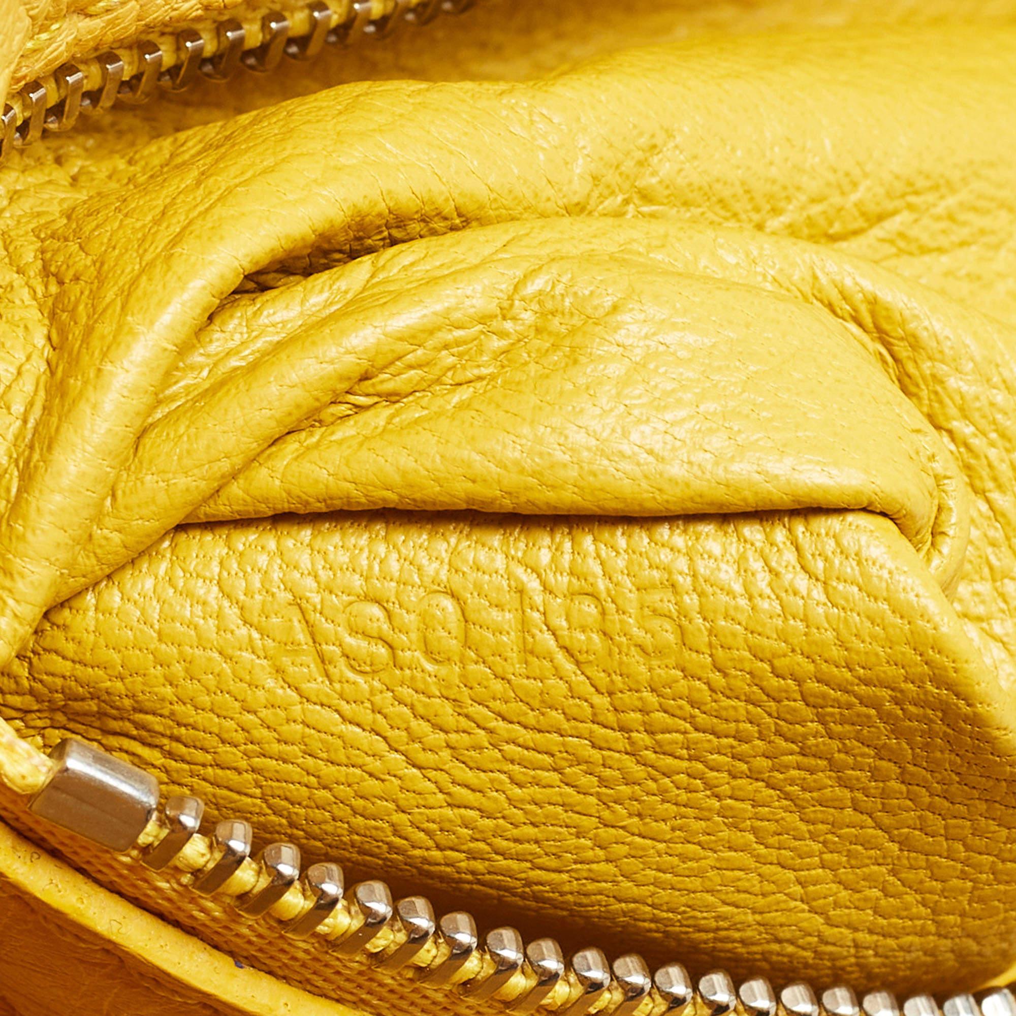 Women's Louis Vuitton Yellow Ostrich Leather Capucines BB Bag