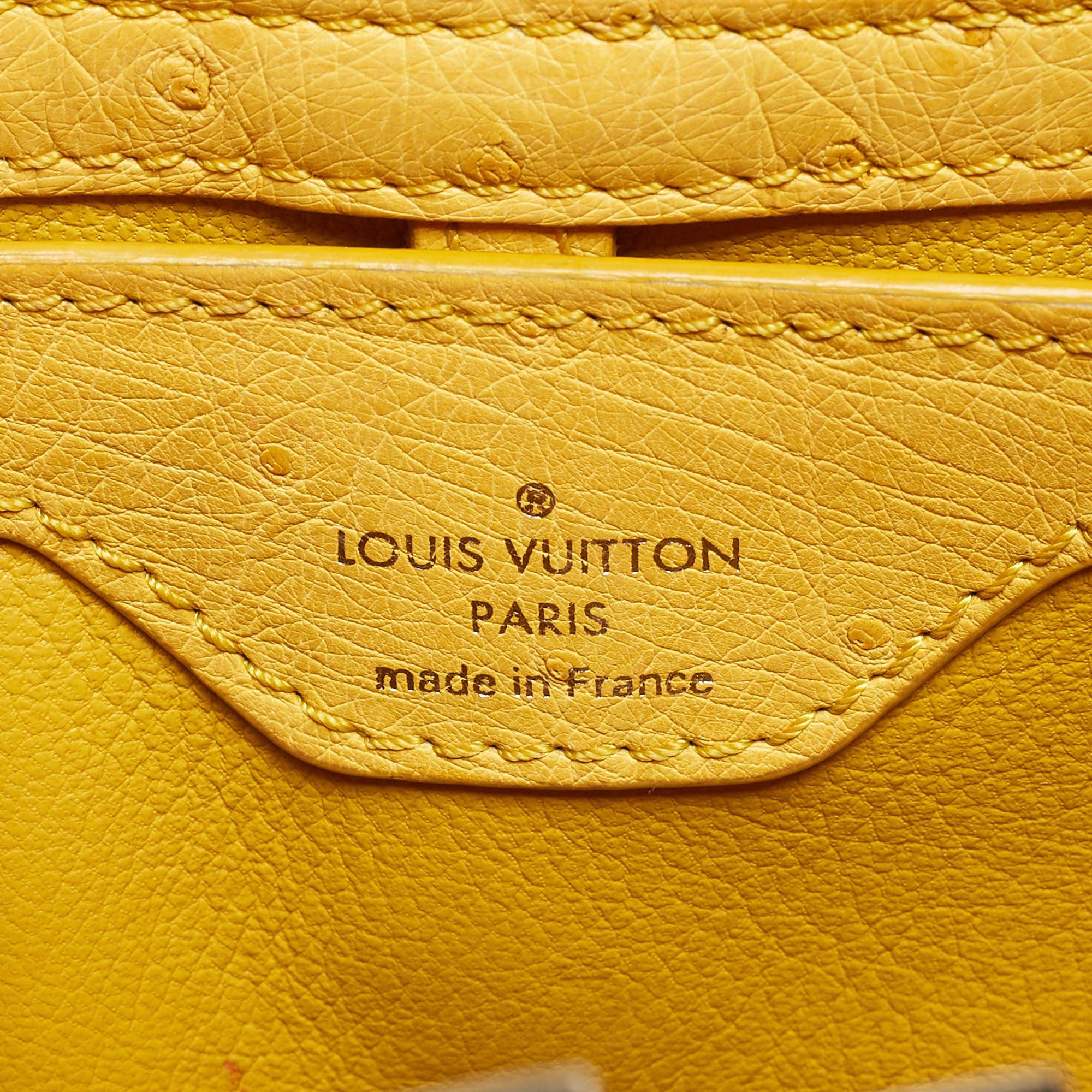 Louis Vuitton Yellow Ostrich Leather Capucines BB Bag 1