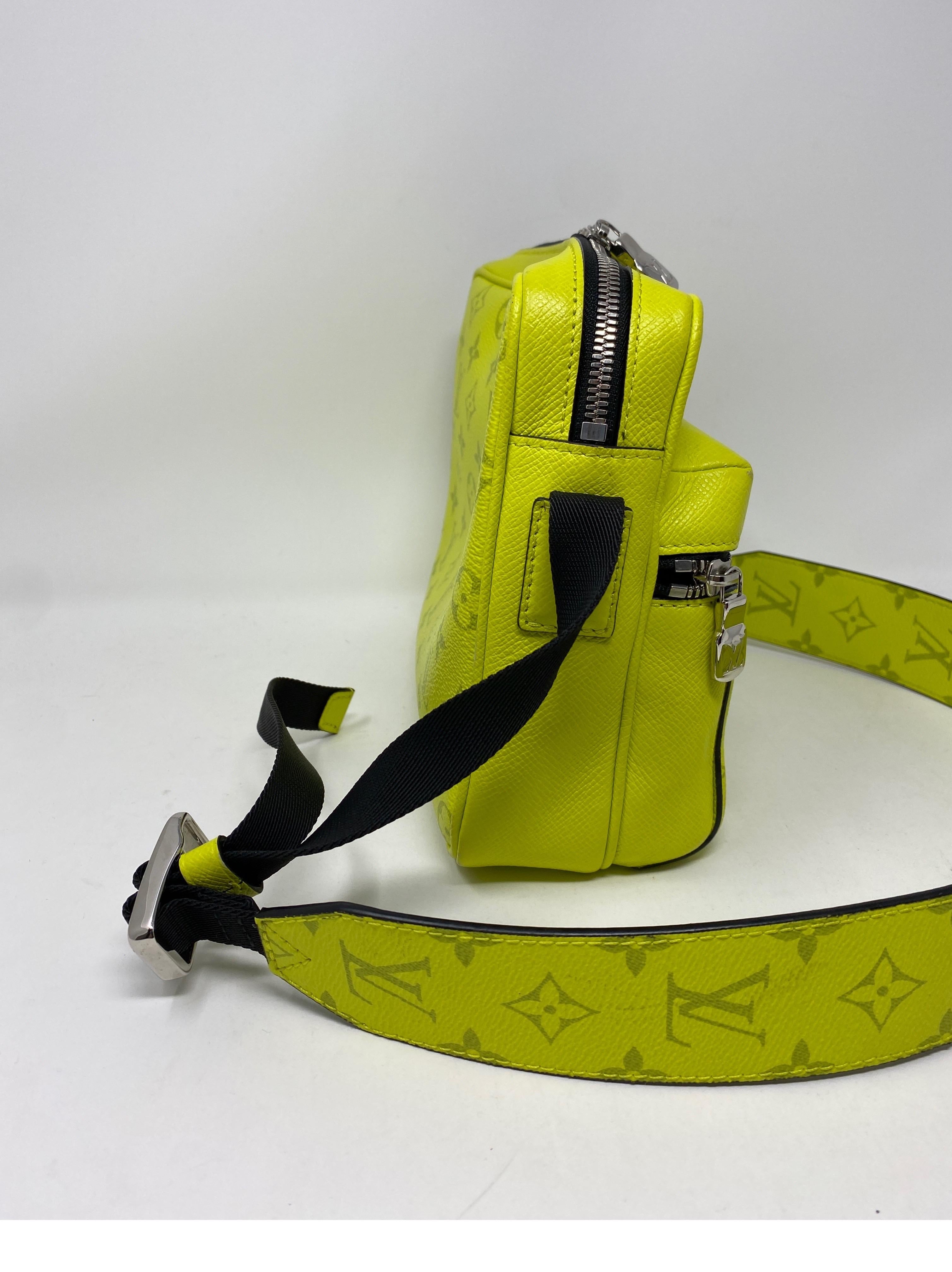 Louis Vuitton Yellow Taigarama Monogram Outdoor Bag In Good Condition In Athens, GA