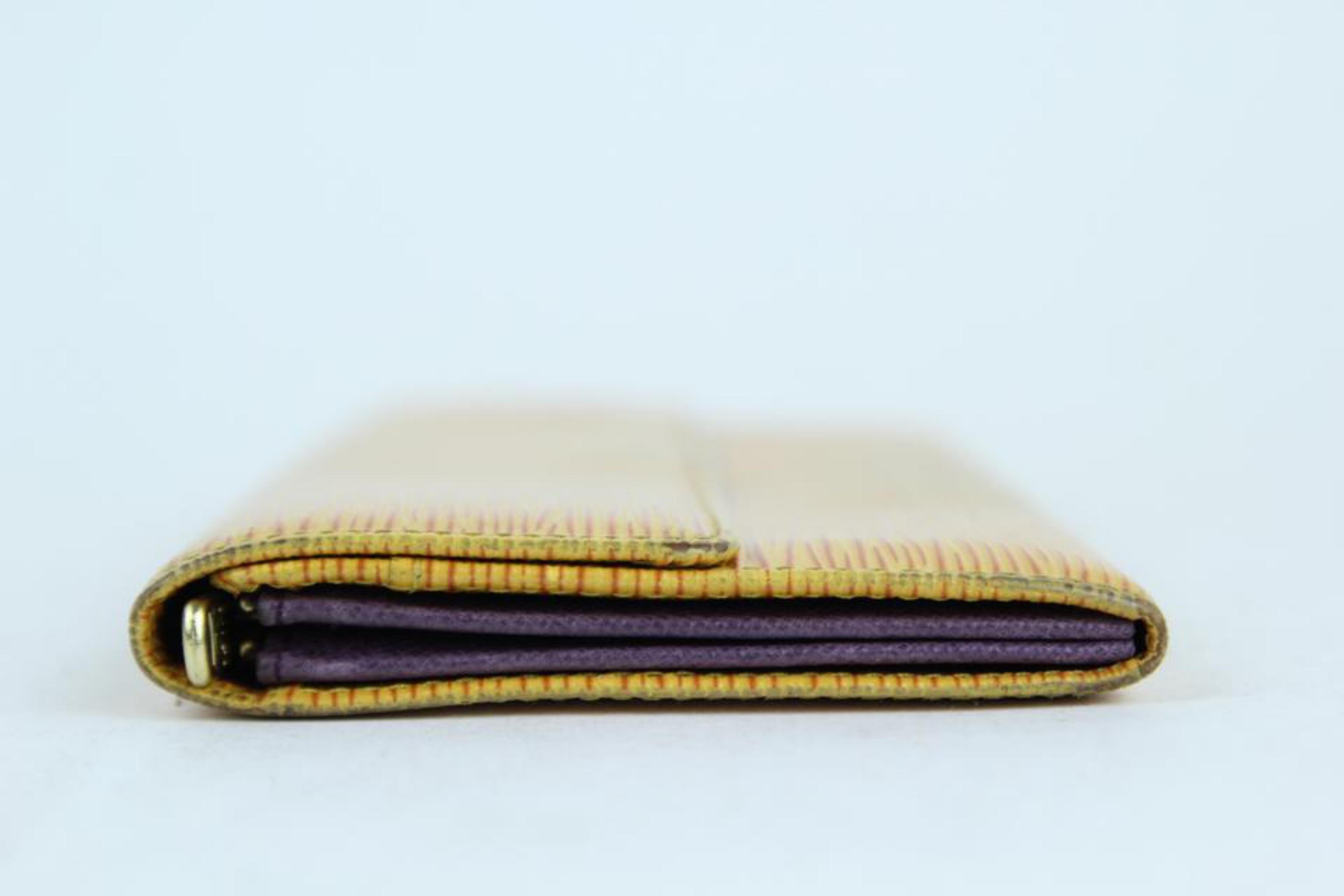 Louis Vuitton Yellow Tresor Porte Tassil Epi Leather  International 216195Wallet For Sale 7