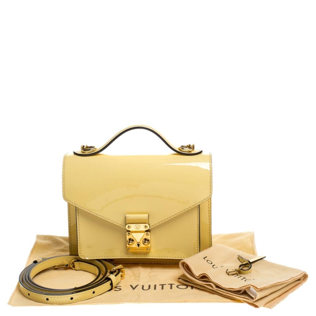 Louis Vuitton Yellow Vernis Leather Monceau BB Bag 4