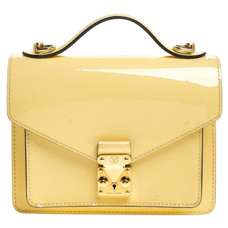 Louis Vuitton Yellow Vernis Leather Monceau BB Bag