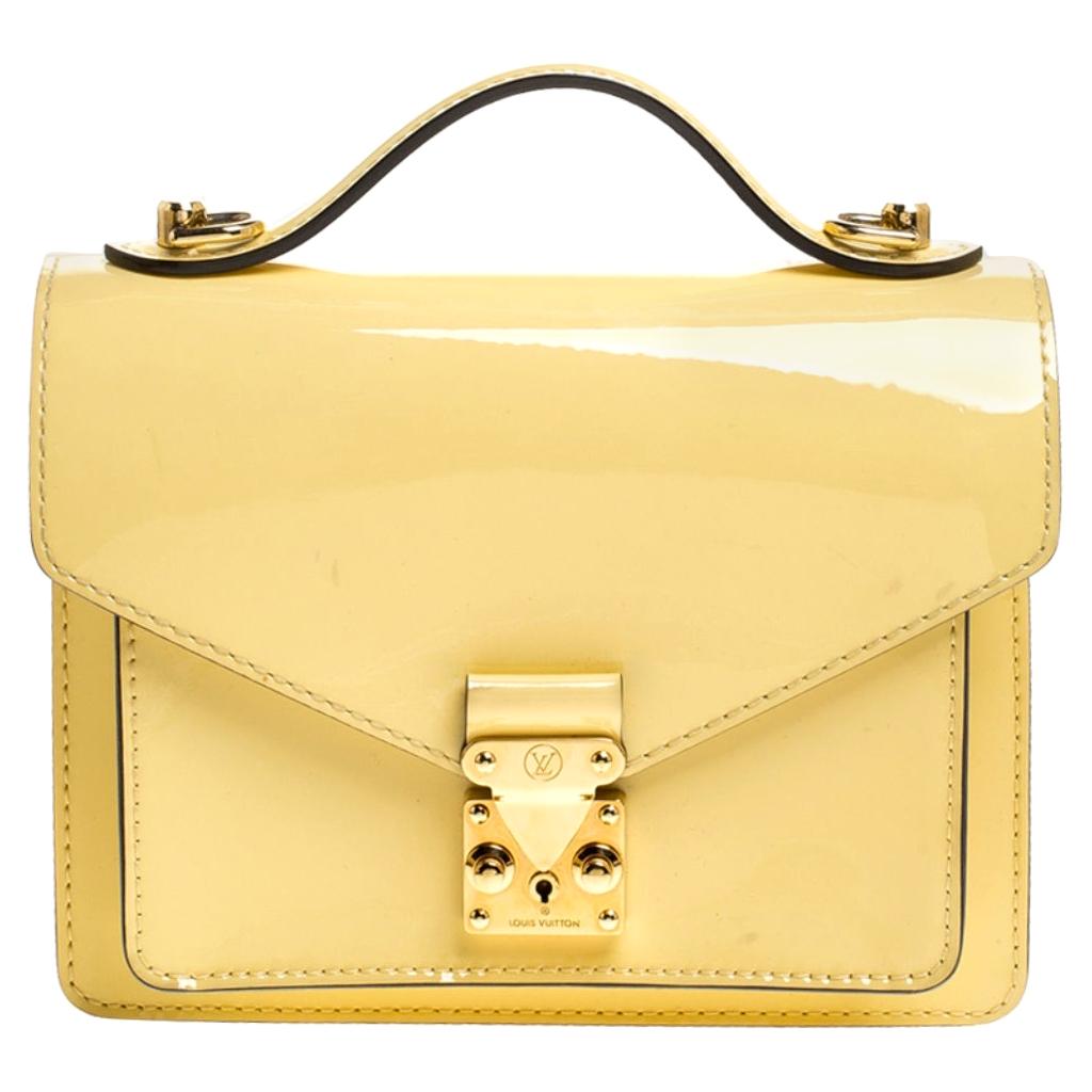 Louis Vuitton Yellow Vernis Leather Monceau BB Bag