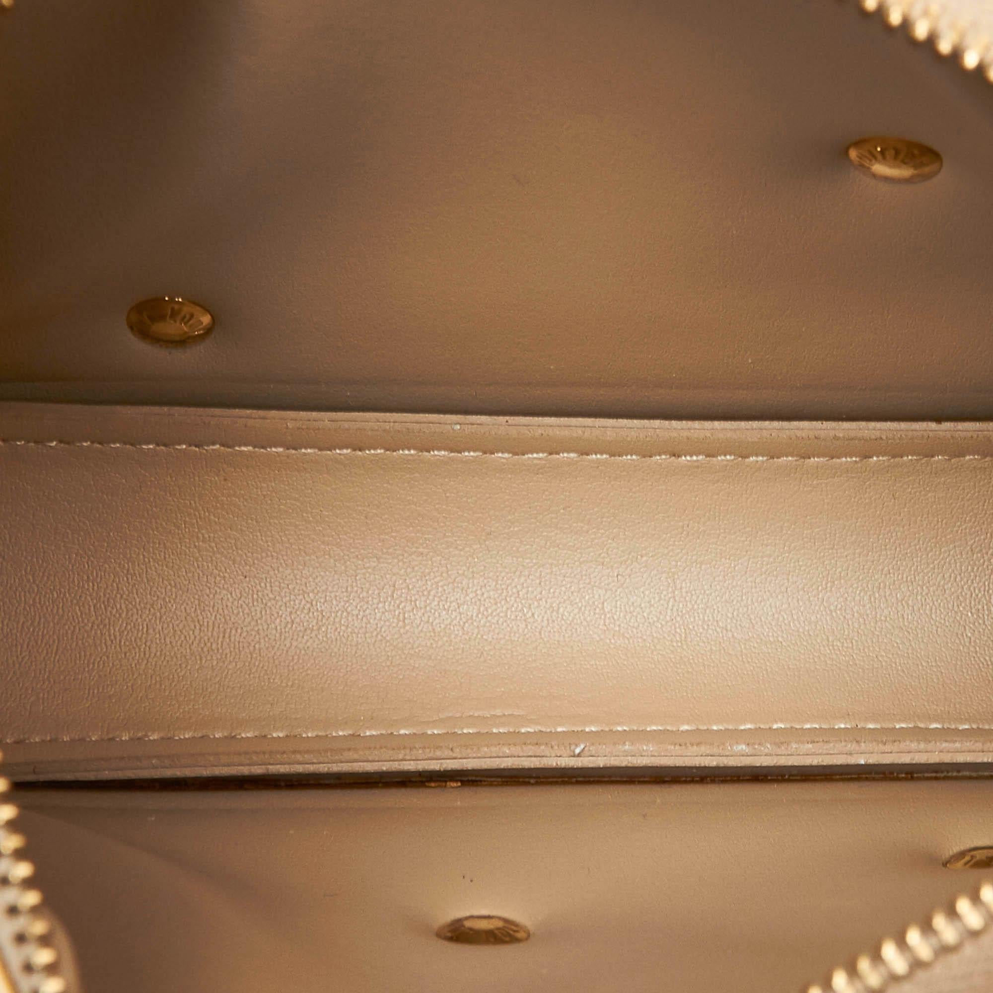 Louis Vuitton Yellow Vernis Lexington Fleurs Pochette France In Good Condition For Sale In Orlando, FL
