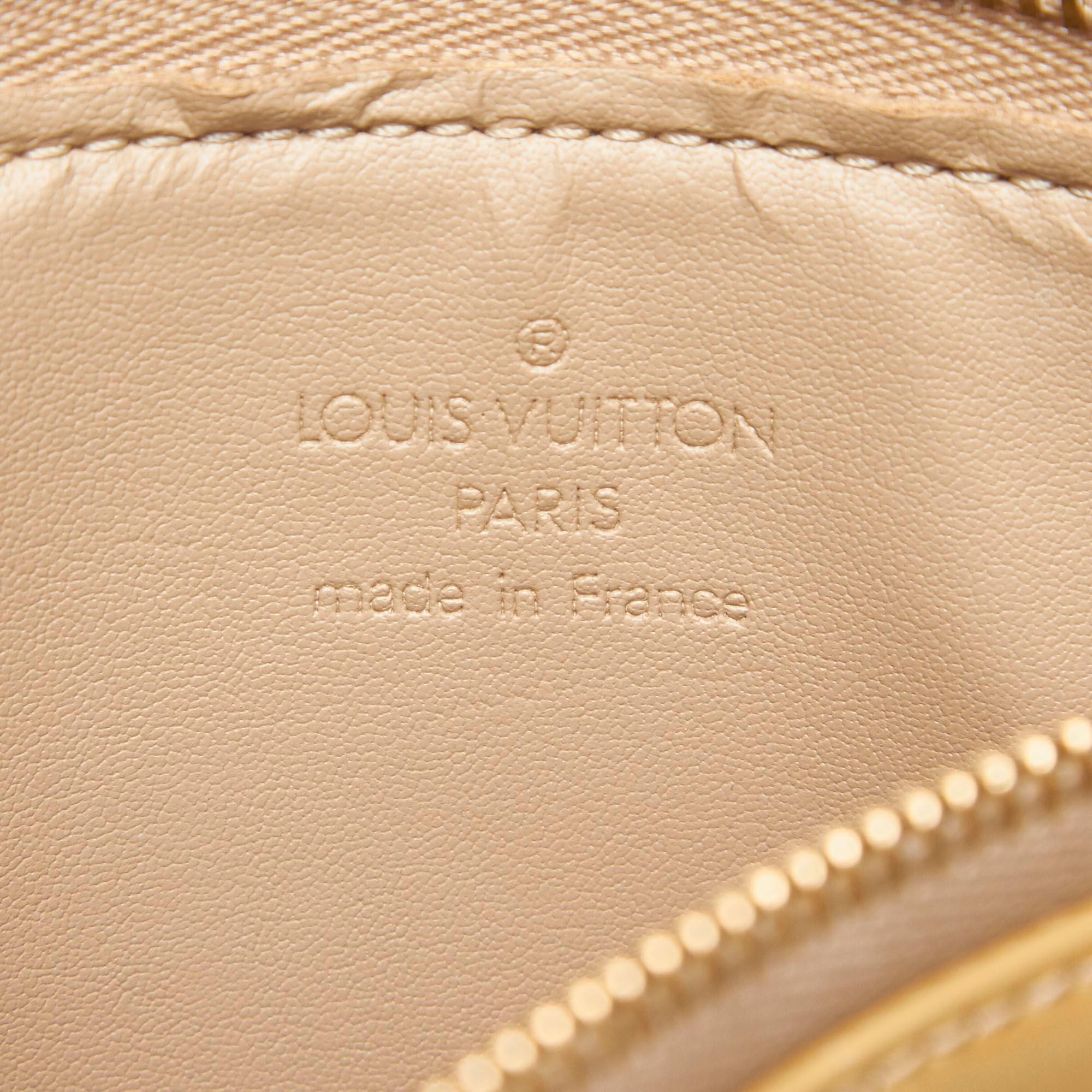 Women's Louis Vuitton Yellow Vernis Lexington Fleurs Pochette France For Sale