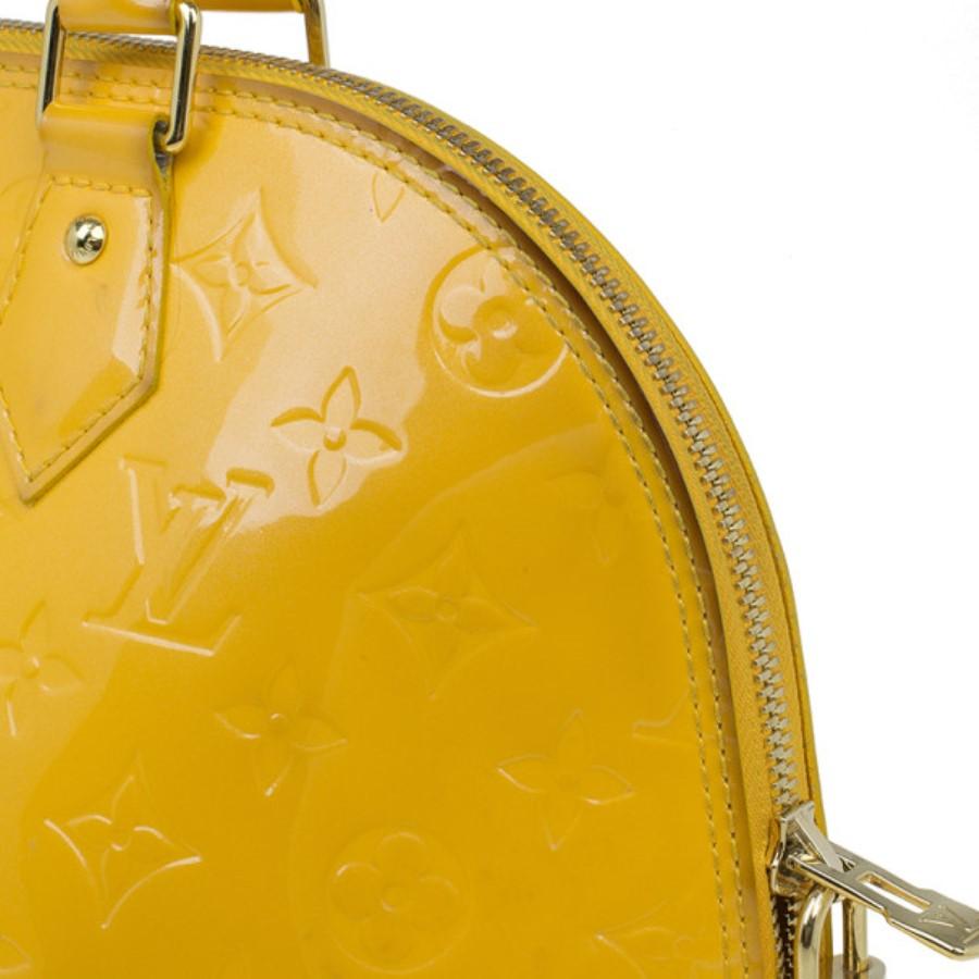 Louis Vuitton Yellow Vernis Monogram Alma PM 3