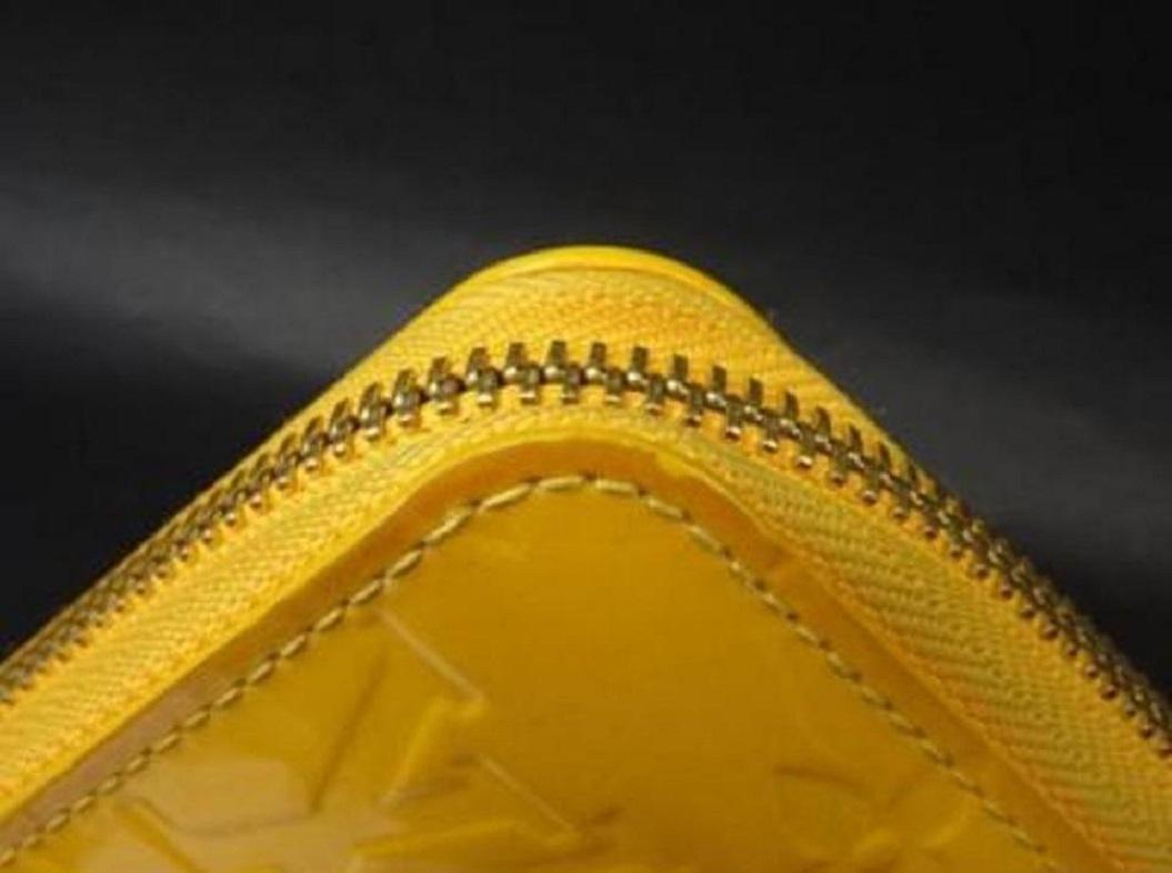 Louis Vuitton Yellow Zippy Jaune Passion Monogram Vernis 216304 Wallet 4