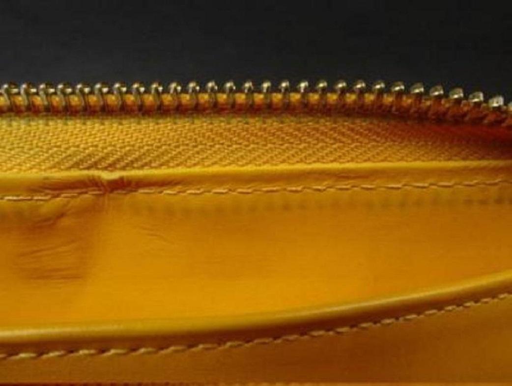 Louis Vuitton Yellow Zippy Jaune Passion Monogram Vernis 216304 Wallet 1