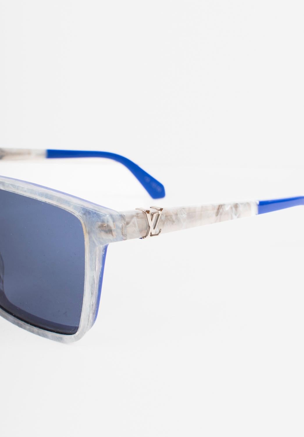 Purple Louis Vuitton Z1272E Men Portland Sunglasses Size 145