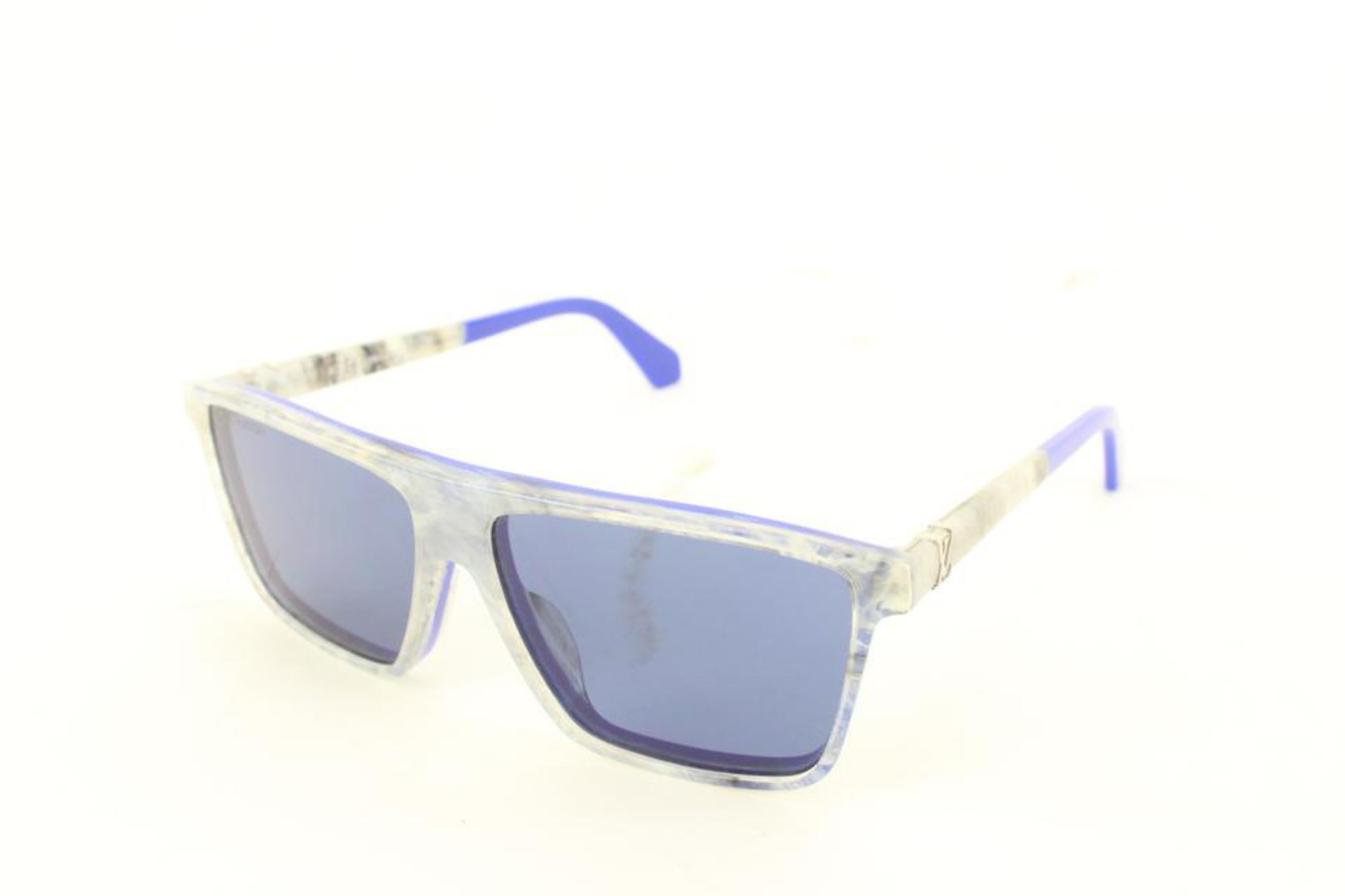 Louis Vuitton Z1272E Portland Grey Blue E Sunglasses 99lz616s In Excellent Condition In Dix hills, NY
