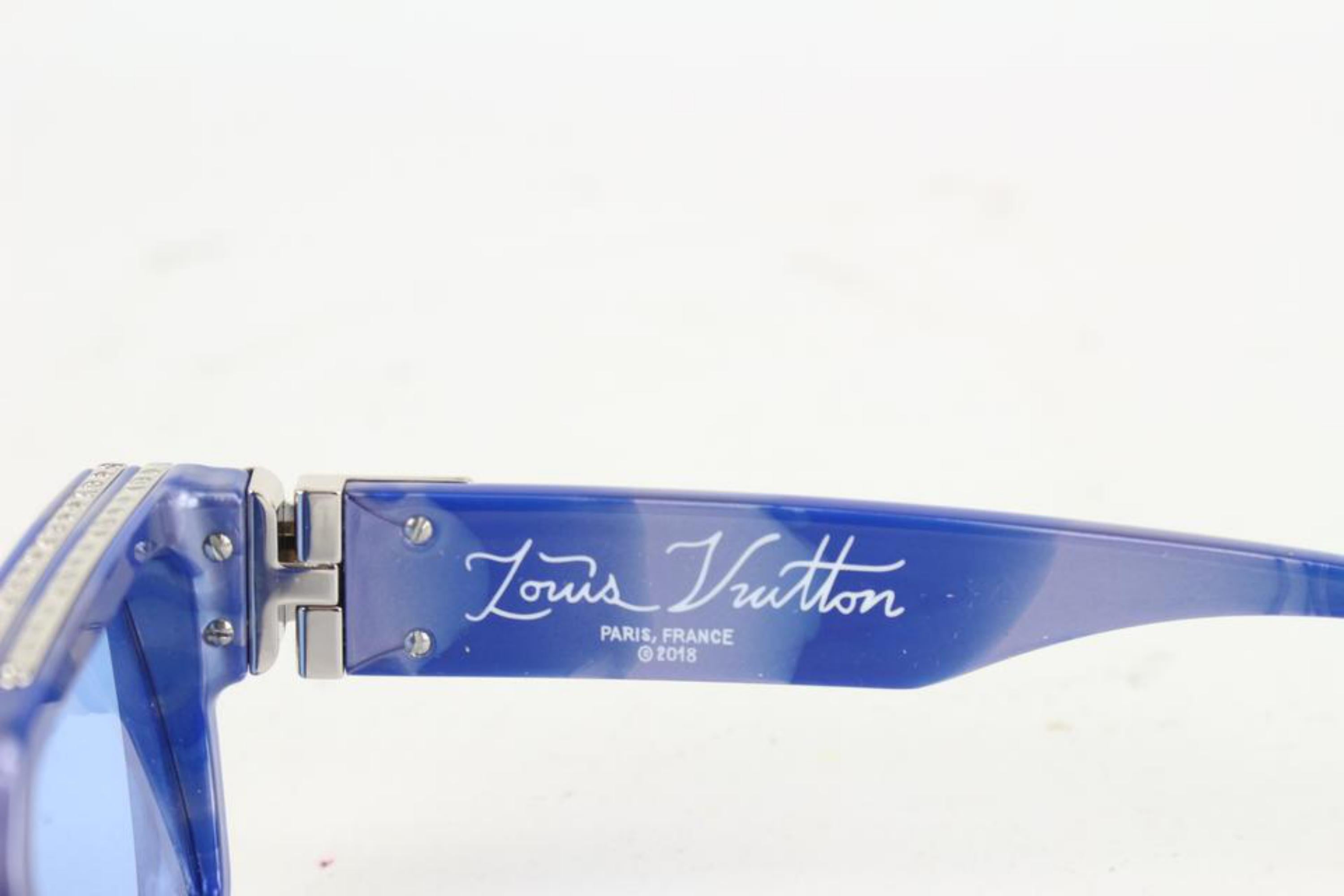 Louis Vuitton Z1560E Blue Marble Millionaires 1.1 Sunglasses 923lv3 2