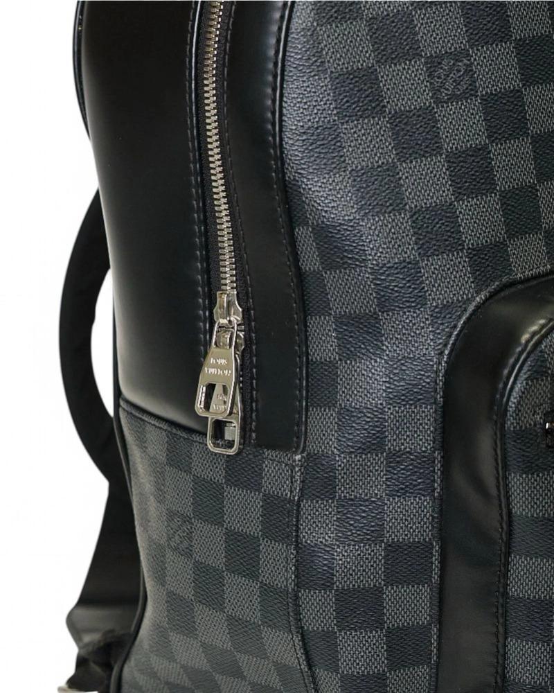 Louis Vuitton Backpack Josh GM Damier Graphite Black For Sale 8