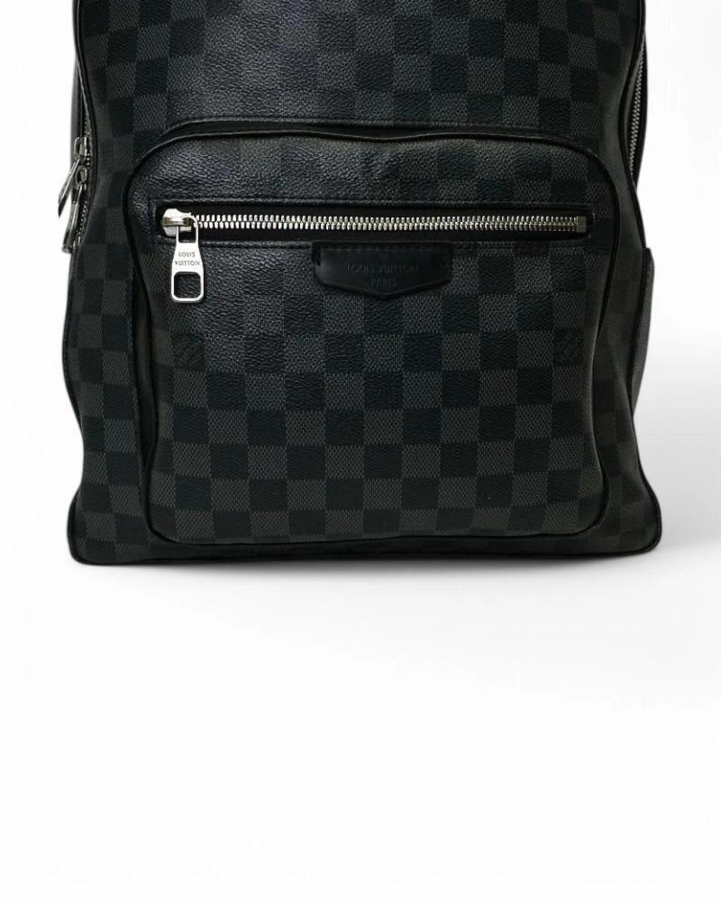 Louis Vuitton Backpack Josh GM Damier Graphite Black For Sale 10