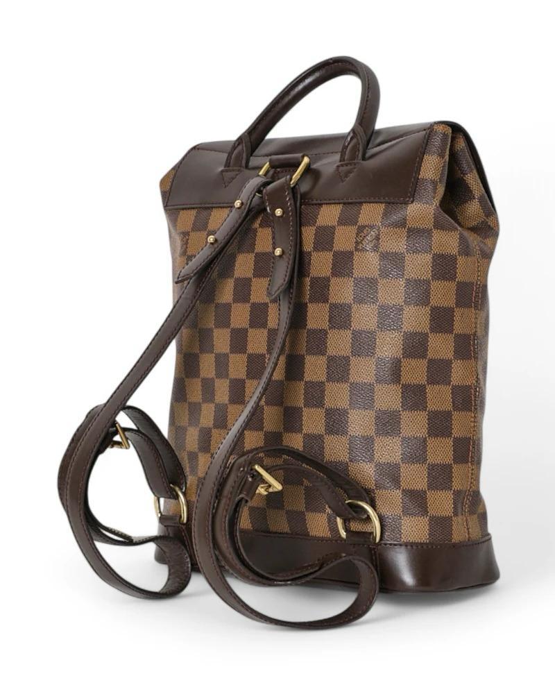 Louis Vuitton Backpack Soho MM Damier Ebene For Sale 1