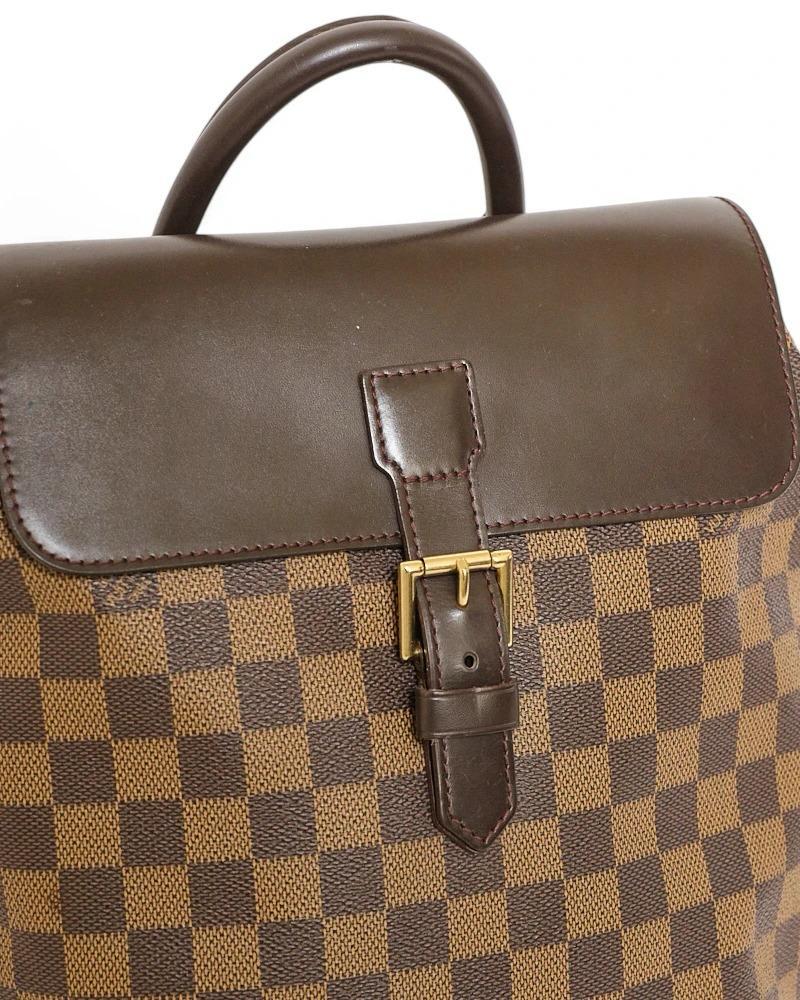 Louis Vuitton Backpack Soho MM Damier Ebene For Sale 3