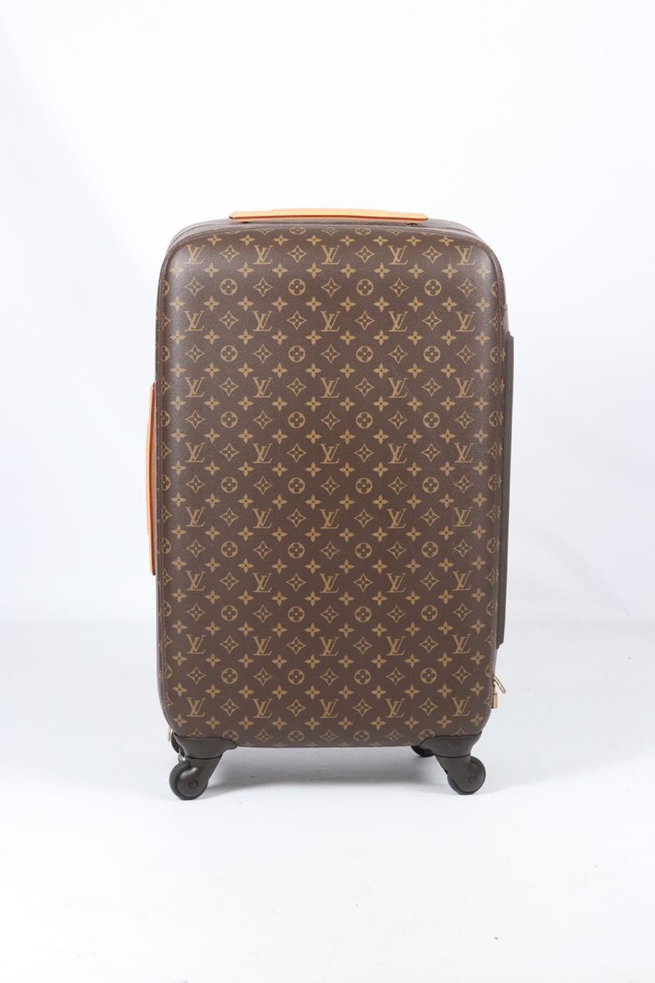 Louis Vuitton Zephyr 70 Monogram Coated Canvas And Leather Suitcase In Good Condition For Sale In London, GB