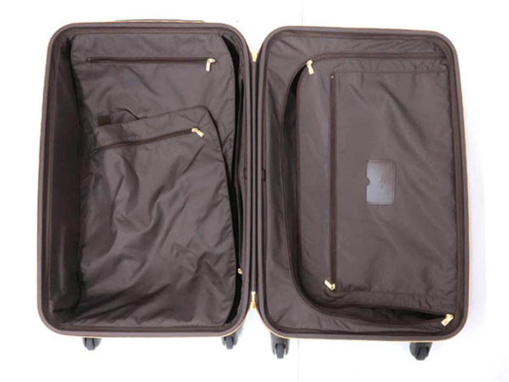 Black Louis Vuitton Zephyr Rolling Luggage 219367 Damier Ebene Weekend/Travel Bag For Sale