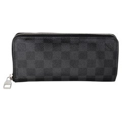 Louis Vuitton Zip Around Damier GM Graphite Coated Canvas Wallet LV-0729N-0002