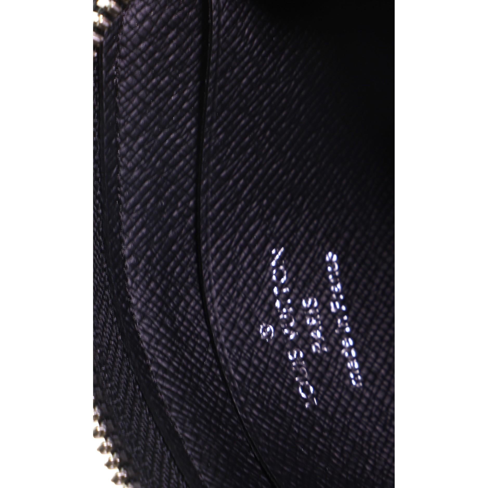 Louis Vuitton Zip Coin Purse Taiga Leather Black 1