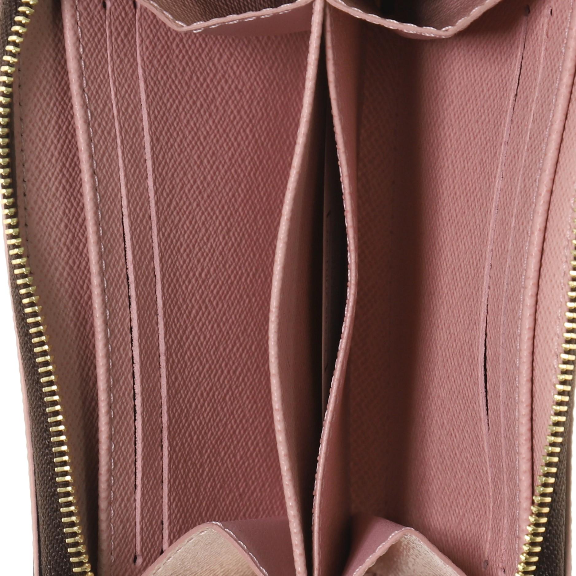 Brown Louis Vuitton Zippy Coin Purse Studded Damier