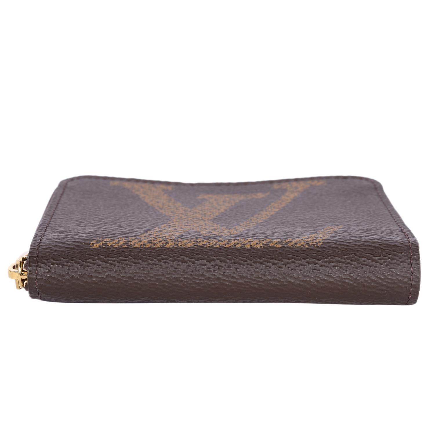 Louis Vuitton Zippy Coin Purse Wallet Brown 3