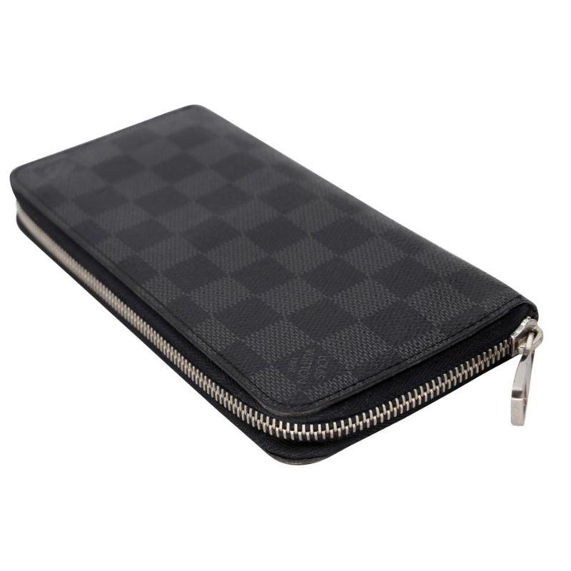 Louis Vuitton Zippy GM Damier Long Graphite Wallet LV-1111P-0010 In Good Condition In Downey, CA