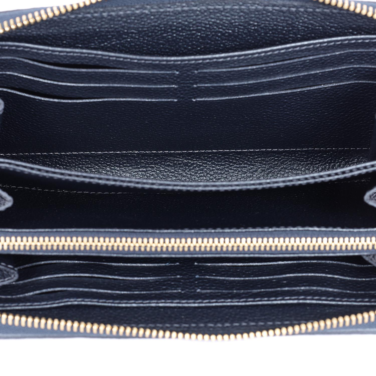 Louis Vuitton Zippy Leather Wallet Blue Grey NEW 7