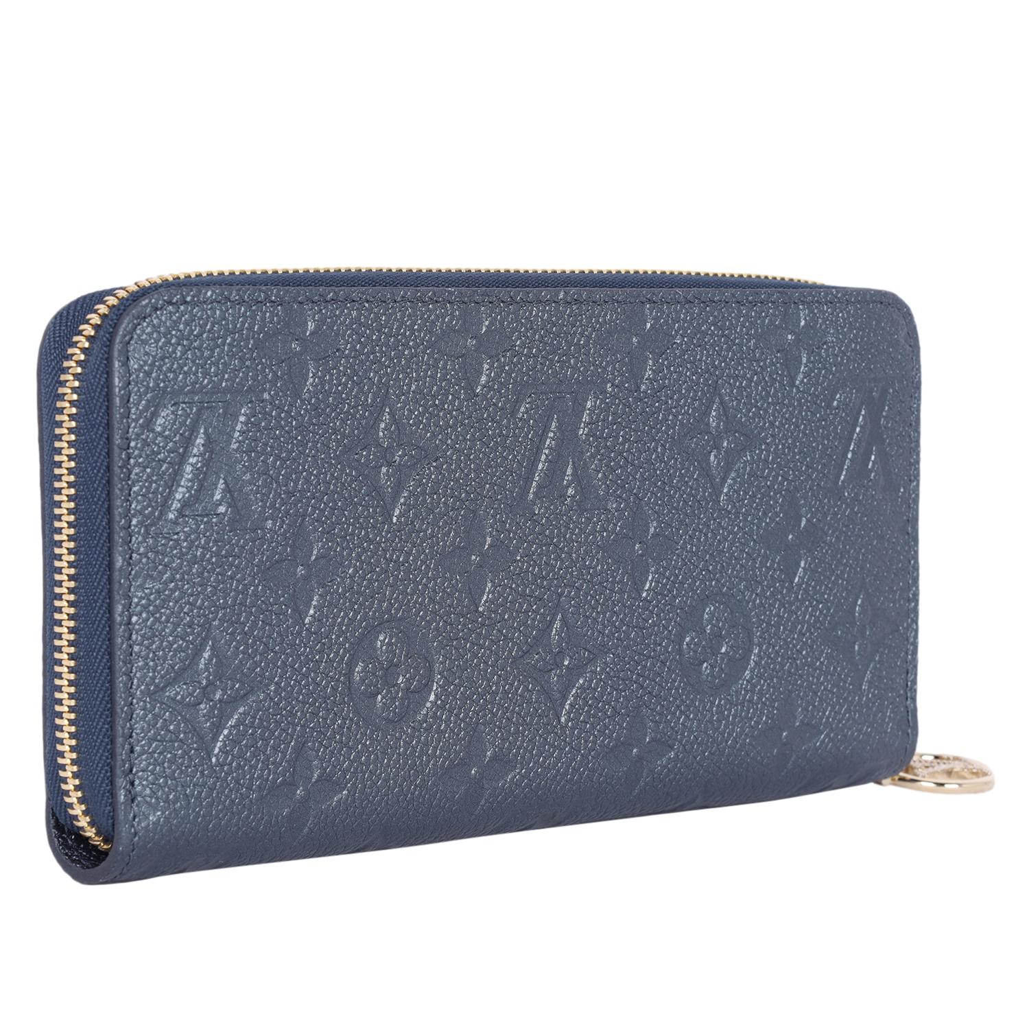 Louis Vuitton Zippy Leather Wallet Blue Grey NEW 3