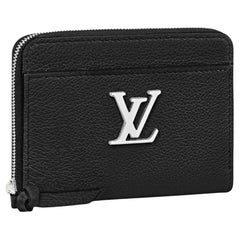 Louis Vuitton Zippy Lockme Coin Purse Colors Black Calfskin