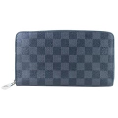 Vintage Louis Vuitton Zippy Organizer Damier Wallet 219067 Graphite Coated Canvas Clutch