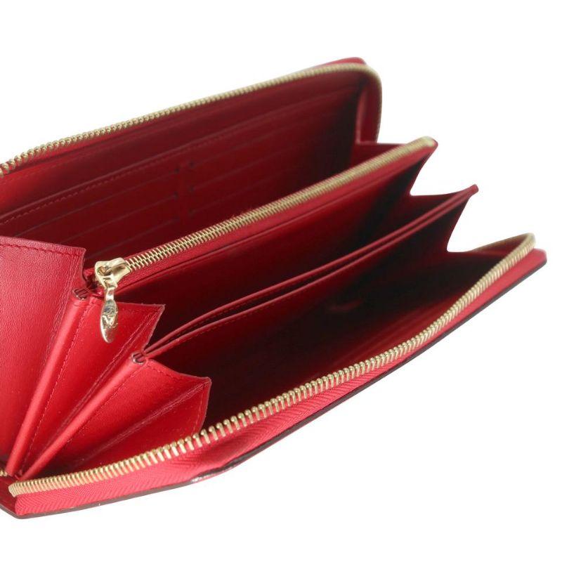 Red Louis Vuitton Zippy Pomme D'Amour Monogram Vernis Wallet LV-1111P-0008 For Sale
