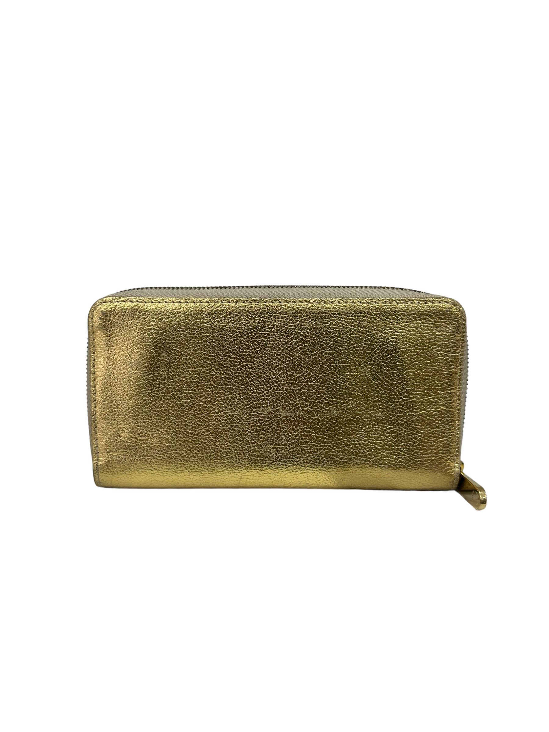 Women's Louis Vuitton Zippy Suhali Wallet Gold Leather  For Sale