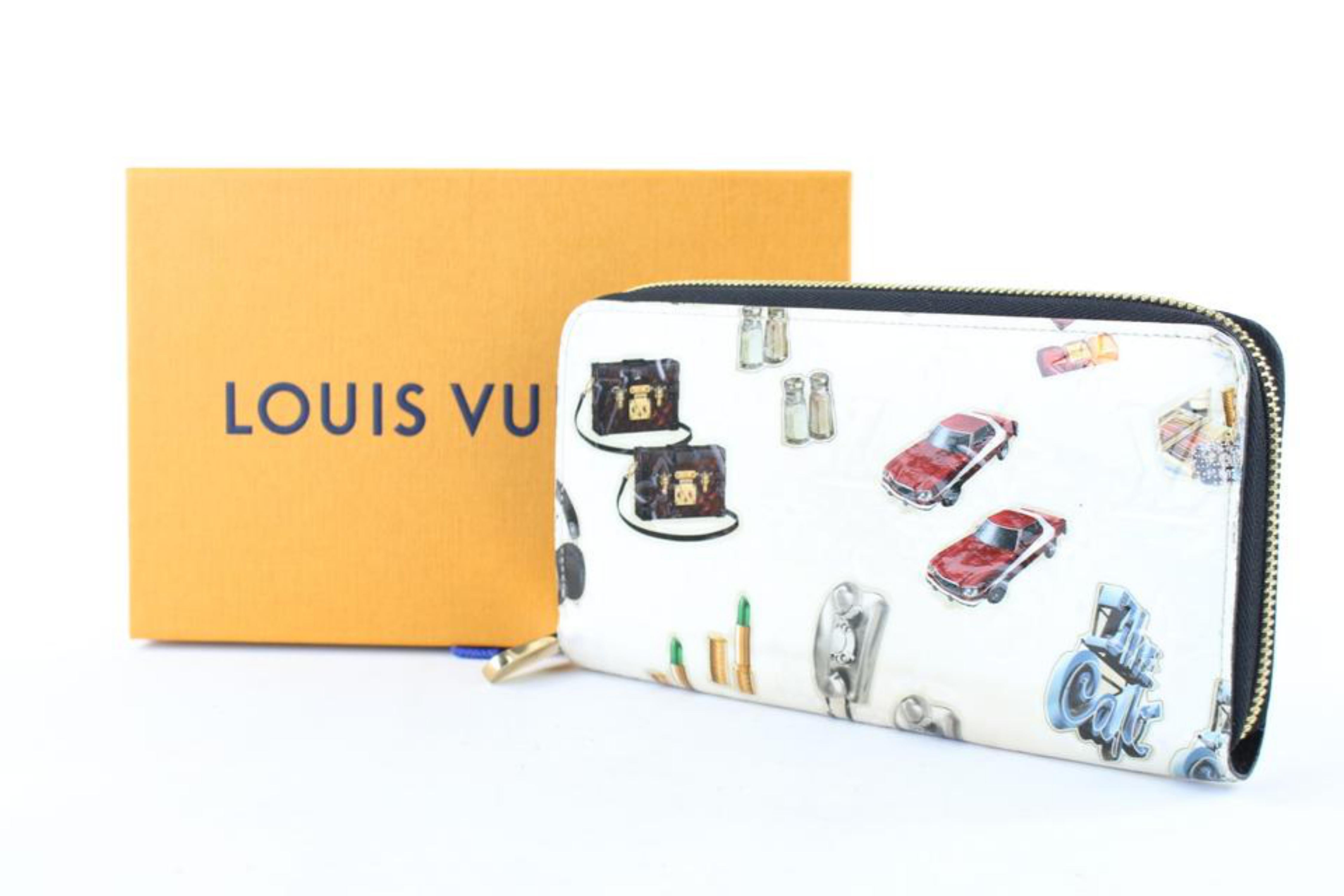 Gray Louis Vuitton Zippy Wallet 222514 Stickers Monogram Vernis Clutch