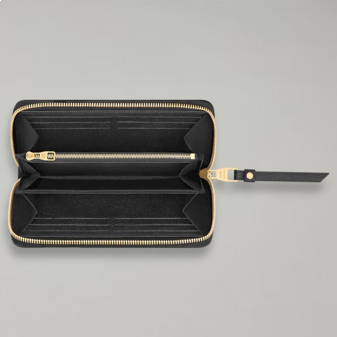 Louis Vuitton Zippy Wallet Black Monogram Empreinte Leather In New Condition For Sale In Nicosia, CY