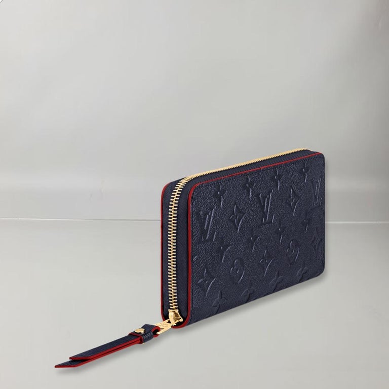 Wallet Color:blue Louis Vuitton Zippy Wallet Colors Navy Blue Red Monogram Empreinte ...