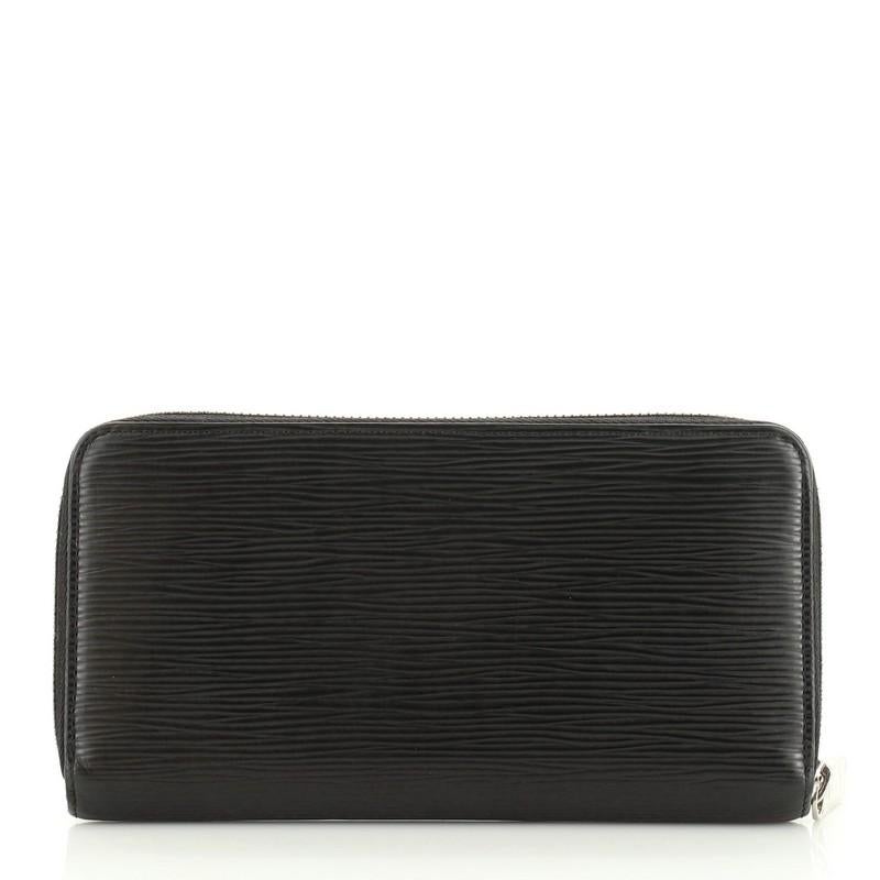 Black Louis Vuitton Zippy Wallet Epi Leather