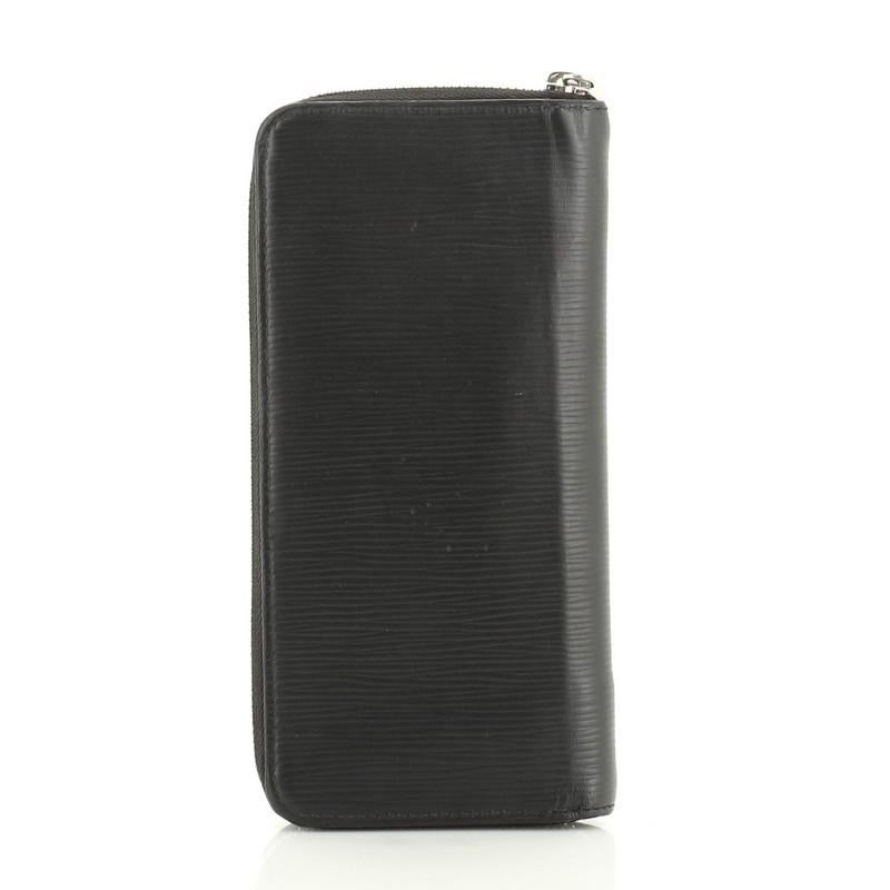 Black Louis Vuitton Zippy Wallet Epi Leather Vertical