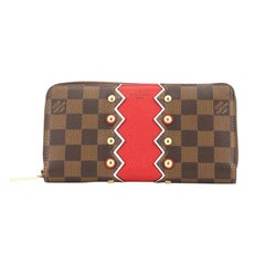 Louis Vuitton Zippy Wallet Damier Ebene Karakoram Red Brown Limited Edition  