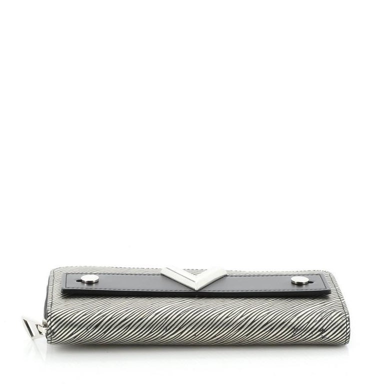 Louis Vuitton Zippy Wallet Limited Edition V Epi Leather Silver