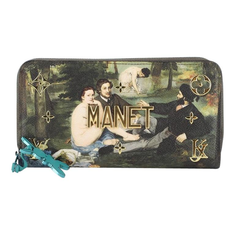 Louis Vuitton Zippy Wallet Limited Edition Jeff Koons Manet Print Canvas at 1stdibs