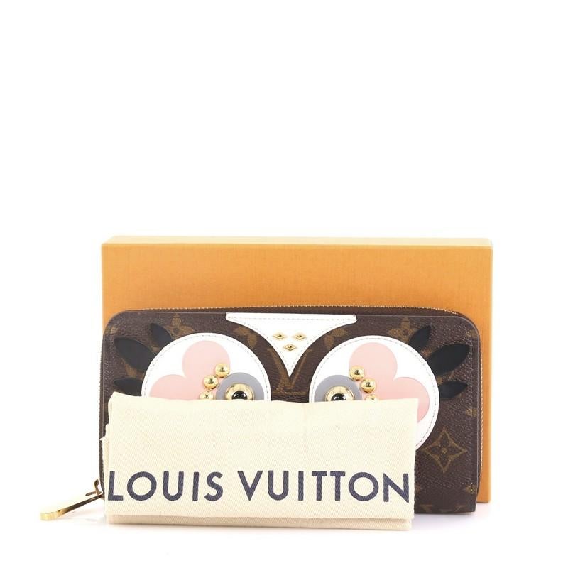 Authentic Louis Vuitton Monogram Lovely Birds Owl Card Holder
