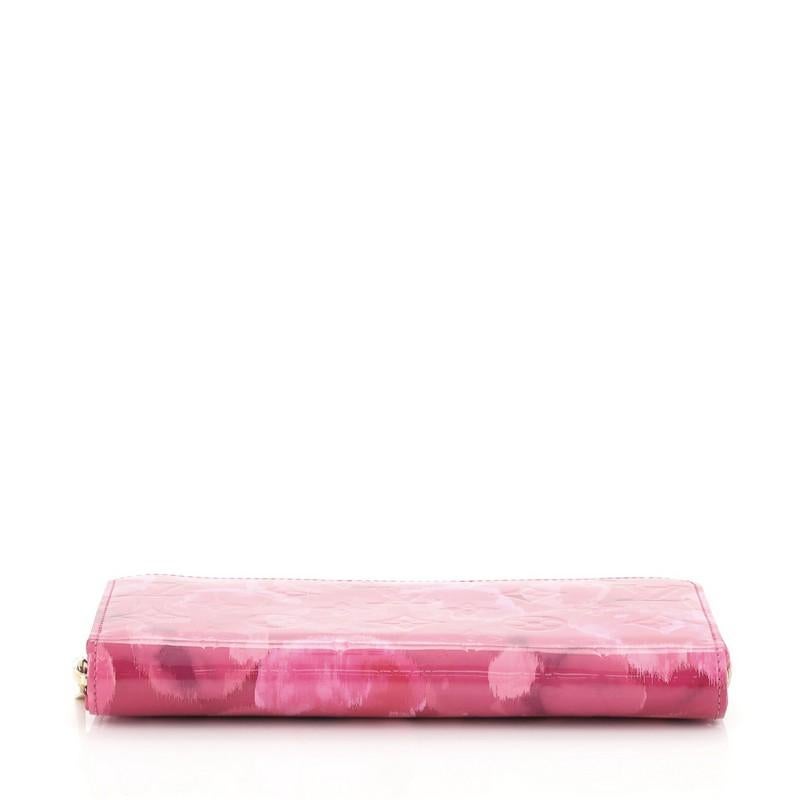 Pink Louis Vuitton Zippy Wallet Limited Edition Monogram Vernis