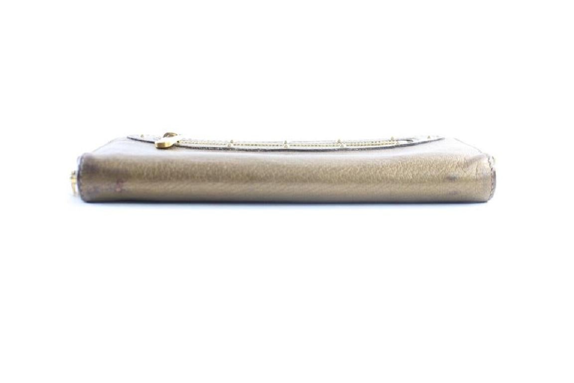 Lange 228121 Bronze Suhali Leder Clutch mit Reißverschluss für die Brieftasche von Louis Vuitton im Angebot 5