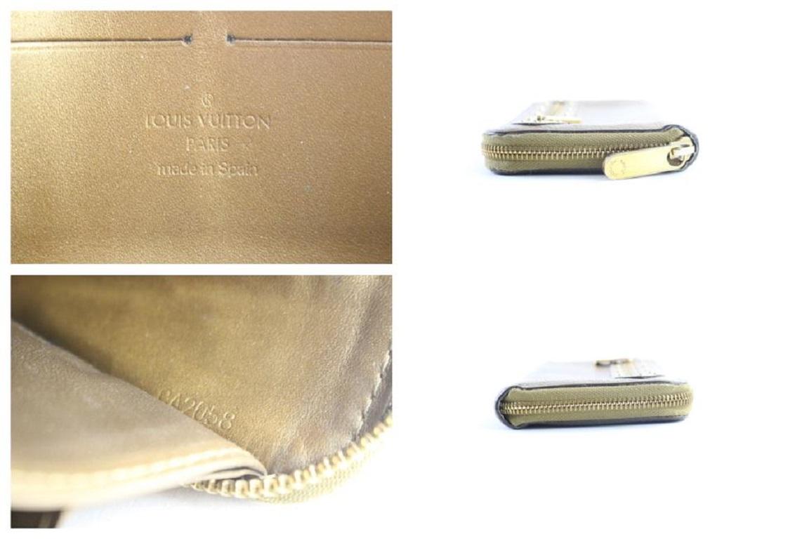 Brown Louis Vuitton Zippy Wallet Long 228121 Bronze Suhali Leather Clutch For Sale