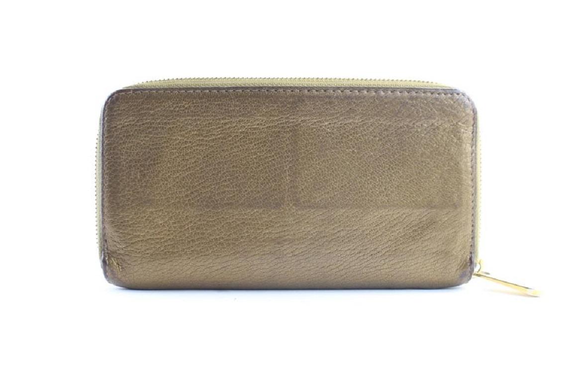 Louis Vuitton Zippy Wallet Long 228121 Bronze Suhali Leather Clutch For Sale 1
