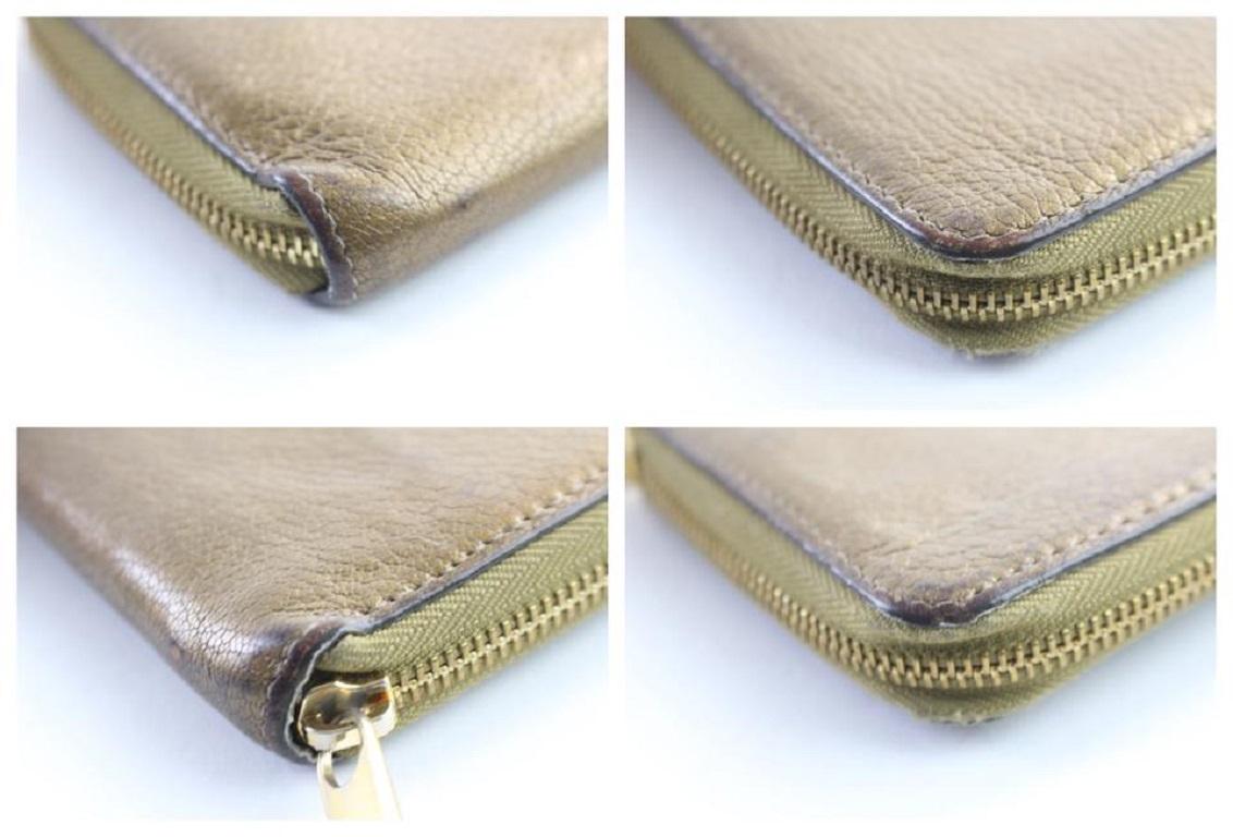 Louis Vuitton Zippy Wallet Long 228121 Bronze Suhali Leather Clutch For Sale 4